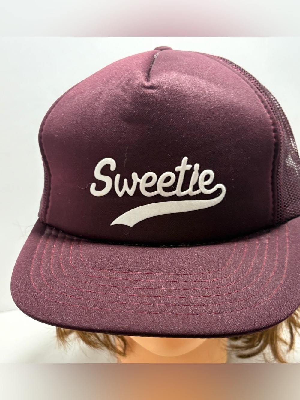 Vintage “Sweetie” Maroon Trucker Hat 80’s